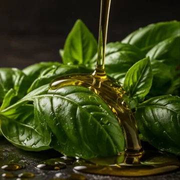 Basil and olive oil